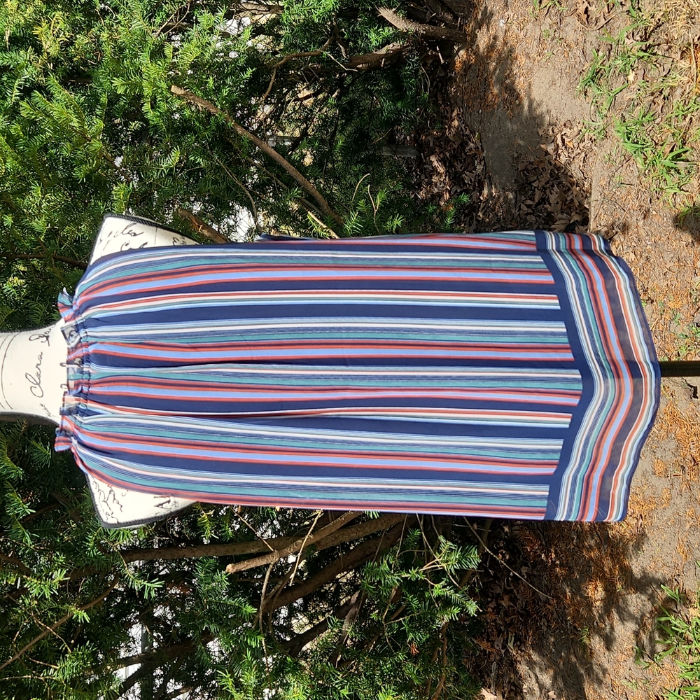 Max Studio Vertical Striped Multicolor Sleeveless… - image 4